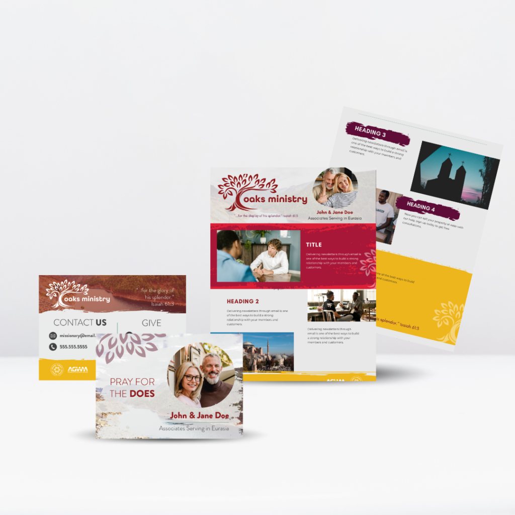 Missionary Prayer Card & Newsletter Template