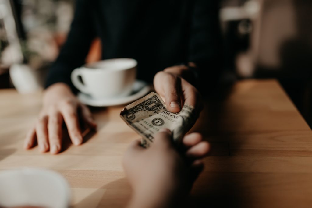 People at fundraising meeting