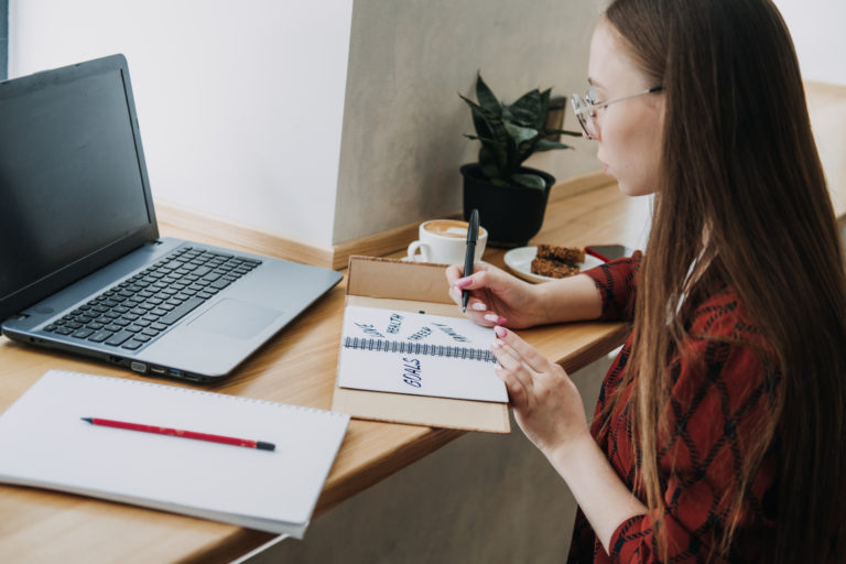 Woman working on Fundraising Hacks